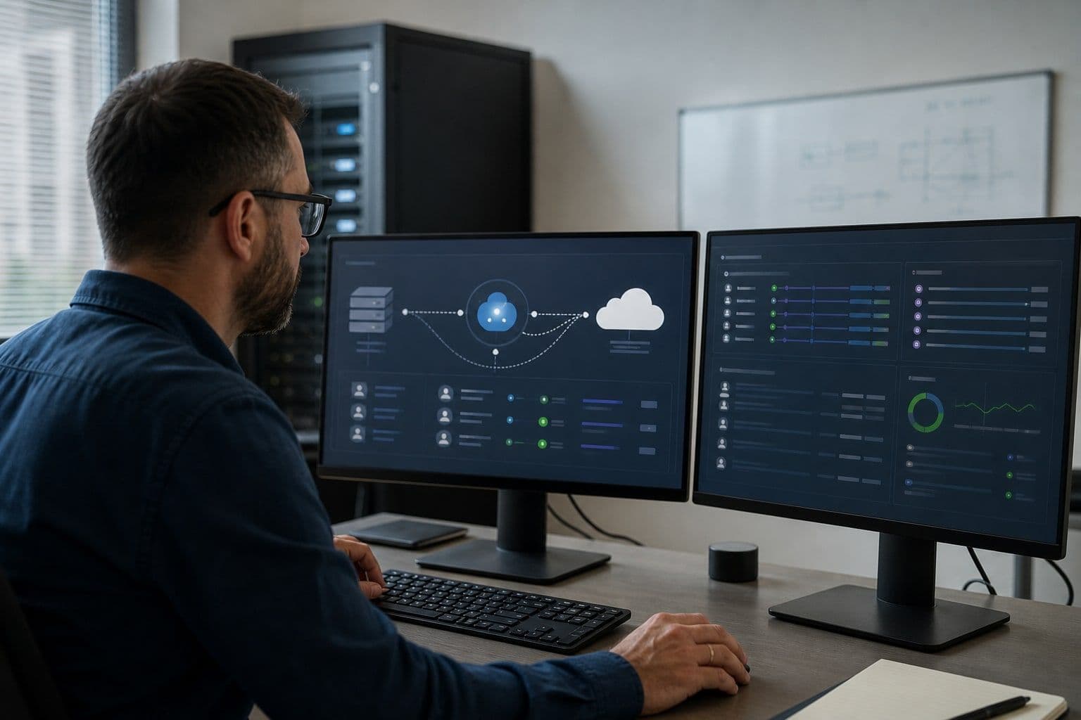 Identity-Administrator bei der Überwachung der Verzeichnissynchronisation zwischen lokaler Umgebung und Cloud