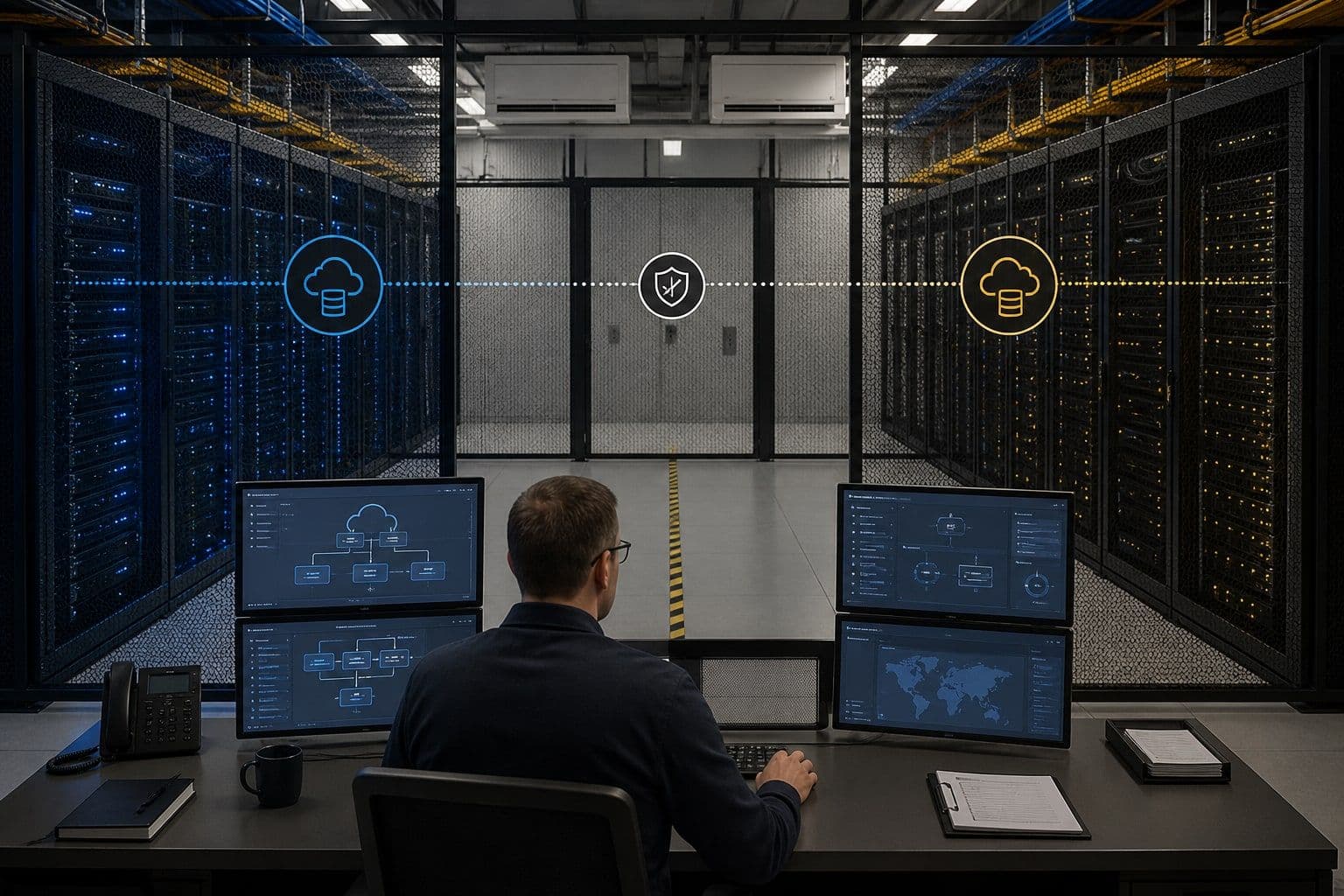 Private-Cloud-Operator bei der Prüfung von Workload- und Identitätsgrenzen zwischen getrennten Rackzonen