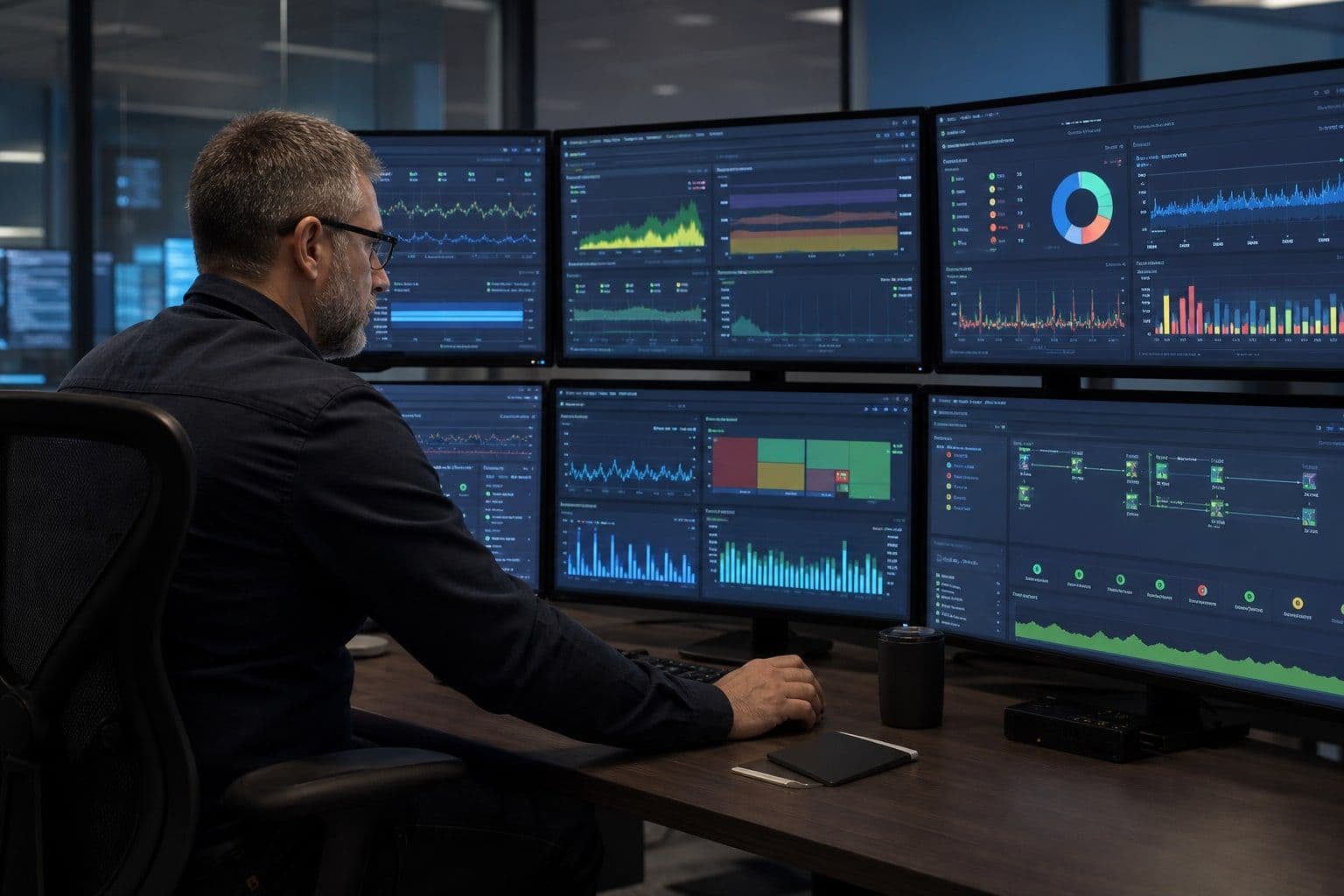 Database administrator monitoring query duration, blocking, and storage latency